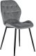 Mebel Elite Krzesło Tapicerowane do Jadalni LUCKY Szare Welurowe Nowoczesne Loft 7