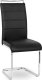 Mebel Elite Krzesło Tapicerowane do Jadalni LOCA Czarne Na Płozach Ekoskóra Nowoczesne 6