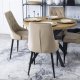 Mebel Elite Krzesło Tapicerowane do Salonu CORK Beż Welurowe Nowoczesne Loft 1