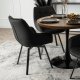 Mebel Elite Krzesło Tapicerowane Obrotowe do Salonu LUNA Czarne Welurowe Nowoczesne Loft 4