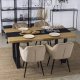 Mebel Elite Krzesło Tapicerowane do Salonu VIKI Beżowe Welurowe Nowoczesne Loft 2