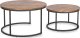 Mebel Elite Zestaw Stolików Kawowych FIGO MAX 60 cm/80 cm Dąb Rustykalny 9