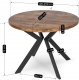 Mebel Elite Stół Okrągły Rozkładany LUKAS 100-250 cm Dąb rustykalny Nowoczesny Loft 14