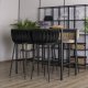 Mebel Elite Krzesło Barowe Tapicerowane Plecione Hoker FLORES Czarne Welurowe Nowoczesne Loft 2