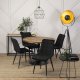Mebel Elite Stół Okrągły LINO 100 cm Dąb Rustykalny/Czarny Nowoczesny Loft 1