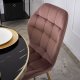 Mebel Elite Krzesło Tapicerowane do Jadalni LUCKY Różowe Welurowe Nowoczesne Glamour 4
