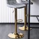 Mebel Elite Krzesło Barowe Tapicerowane Hoker ARCOS Szare Welurowe Nowoczesne Glamour 6