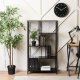 Mebel Elite Regał Otwarty Wysoki TIM Asymetryczny Czarny Metalowy Stelaż Loft 1
