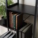 Mebel Elite Regał Otwarty Wysoki TIM Asymetryczny Czarny Metalowy Stelaż Loft 4
