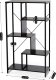 Mebel Elite Regał Otwarty Wysoki TIM Asymetryczny Czarny Metalowy Stelaż Loft 8