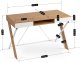 Biurko Mebel Elite Biurko Młodzieżowe z Szufladami REA 120 cm Dąb złoty/Białe Skandynawskie 12