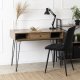 Biurko Mebel Elite Biurko Industrialne z Szufladą LAMICA 100 cm Orzech/Czarne Loft Czarny Stelaż 1