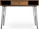 Biurko Mebel Elite Biurko Industrialne z Szufladą LAMICA 100 cm Orzech/Czarne Loft Czarny Stelaż 11