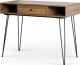 Biurko Mebel Elite Biurko Industrialne z Szufladą LAMICA 100 cm Orzech/Czarne Loft Czarny Stelaż 12