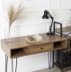 Biurko Mebel Elite Biurko Industrialne z Szufladą LAMICA 100 cm Orzech/Czarne Loft Czarny Stelaż 3