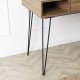 Biurko Mebel Elite Biurko Industrialne z Szufladą LAMICA 100 cm Orzech/Czarne Loft Czarny Stelaż 8