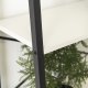 Mebel Elite Regał Otwarty Niski VIOR do Salonu Biały/Czarny Metalowy na Zabawki Nowoczesny 4
