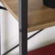 Mebel Elite Regał Otwarty Wysoki ERVA do Salonu Gabinetu Orzech/Czarny na Zabawki Loft 4