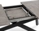 Mebel Elite Zestaw Stół Prostokątny Rozkładany HAMILTON 160-200 cm Szary Beton/Czarny i 4 Krzesła Tapicerowane CORK Czarne Welurowe 11
