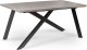Mebel Elite Zestaw Stół Prostokątny Rozkładany HAMILTON 160-200 cm Szary Beton/Czarny i 4 Krzesła Tapicerowane CORK Czarne Welurowe 6