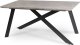 Mebel Elite Zestaw Stół Prostokątny Rozkładany HAMILTON 160-200 cm Szary Beton/Czarny i 4 Krzesła Tapicerowane CORK Czarne Welurowe 8