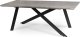 Mebel Elite Zestaw Stół Prostokątny Rozkładany HAMILTON 160-200 cm Szary Beton/Czarny i 4 Krzesła Tapicerowane CORK Czarne Welurowe 9