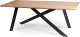 Mebel Elite Zestaw Stół Prostokątny Rozkładany HAMILTON 160-200 cm Dąb złoty/Czarny i 4 Krzesła Tapicerowane CORK Czarne Welurowe Loft 10