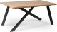 Mebel Elite Zestaw Stół Prostokątny Rozkładany HAMILTON 160-200 cm Dąb złoty/Czarny i 4 Krzesła Tapicerowane CORK Czarne Welurowe Loft 7