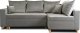 Mebel Elite Narożnik z Funkcją Spania i Pojemnikiem Welurowy MARKUS 238 cm Szary Prawy Nowoczesny 11