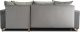 Mebel Elite Narożnik z Funkcją Spania i Pojemnikiem Welurowy MARKUS 238 cm Szary Prawy Nowoczesny 12