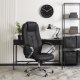 Krzesło biurowe Mebel Elite Fotel Gabinetowy MILO Czarny Ekoskóra do Biurka Nowoczesny Loft 1