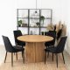 Mebel Elite Stół Okrągły Rozkladany z Lamelami CHARLES 120-160 cm Dąb Nowoczesny Loft 1