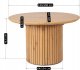 Mebel Elite Stół Okrągły Rozkladany z Lamelami CHARLES 120-160 cm Dąb Nowoczesny Loft 16