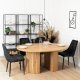 Mebel Elite Stół Okrągły Rozkladany z Lamelami CHARLES 120-160 cm Dąb Nowoczesny Loft 3