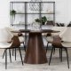 Mebel Elite Stół Okrągły EMILI 120 cm Orzech Nowoczesny Loft do Jadalni Salonu 4