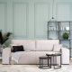 Mebel Elite Sofa Rozkładana z Funkcją Spania Dwuosobowa AMIR Szara Sztruksowa Nowoczesna do Salonu 1
