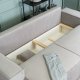 Mebel Elite Sofa Rozkładana z Funkcją Spania Dwuosobowa AMIR Szara Sztruksowa Nowoczesna do Salonu 3