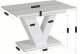 Mebel Elite Stół Prostokątny Rozkładany CLARK 120-160 cm Biały Połysk Glamour 12
