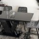 Mebel Elite Stół Prostokątny Rozkładany CLARK 120-160 cm Czarny Połysk Glamour 4