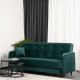 Mebel Elite Sofa z Funkcją Spania Wersalka Rozkładana Dwuosobowa TIVIOLI Zielona Welurowa Nowoczesna do Salonu 1