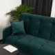 Mebel Elite Sofa z Funkcją Spania Wersalka Rozkładana Dwuosobowa TIVIOLI Zielona Welurowa Nowoczesna do Salonu 2