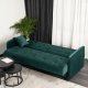 Mebel Elite Sofa z Funkcją Spania Wersalka Rozkładana Dwuosobowa TIVIOLI Zielona Welurowa Nowoczesna do Salonu 5