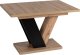 Mebel Elite Zestaw Stół Prostokątny Rozkładany CLARK 120-160 cm Dąb Artisan/Czarny i 4 Krzesła Tapicerowane do Jadalni RIO Beżowe Welurowe 8
