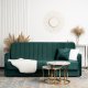 Mebel Elite Sofa z Funkcją Spania Wersalka Rozkładana Dwuosobowa PORTO Zielona Nowoczesna do Salonu 1