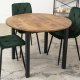 Mebel Elite Stół Okrągły Rozkładany KANTE 102-142 cm Dąb Rustykalny/Czarny Nowoczesny Loft 2