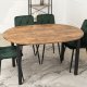 Mebel Elite Stół Okrągły Rozkładany KANTE 102-142 cm Dąb Rustykalny/Czarny Nowoczesny Loft 3