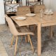 Mebel Elite Zestaw Stół Rozkładany Kwadratowy MAX 80-160 cm Dąb Riviera i 4 Krzesła Tapicerowane RODRI Beżowe Nowoczesne Loft 3