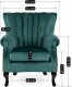Mebel Elite Fotel Uszak Wypoczynkowy MALLO Zielony Welurowy Nowoczesny Glamour 11