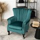 Mebel Elite Fotel Uszak Wypoczynkowy MALLO Zielony Welurowy Nowoczesny Glamour 1