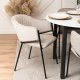 Mebel Elite Krzesło Tapicerowane do Salonu INNES 2 Beżowe Welurowe Nowoczesne Loft 2
